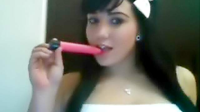 Beautiful busty teen gropes titties