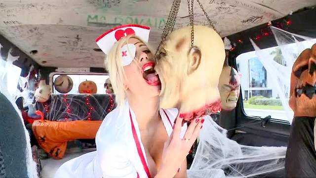 Halloween sex with pornstar nurse
