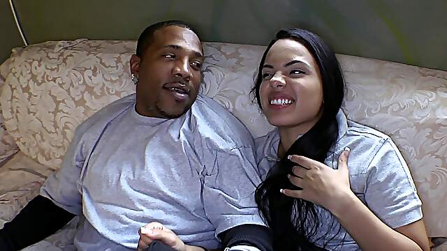 Passionate interracial fucking with adorable Latina Angelina Stoli