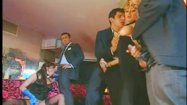 Glamorous group sex scenes