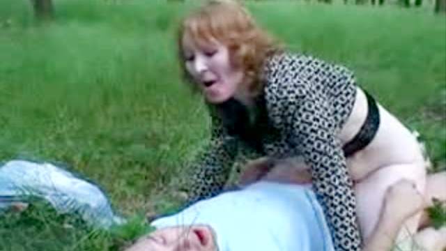 Sweet sucking mature outdoors