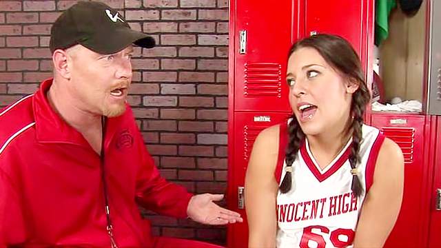 Sporty teen fucked by the gym teacher